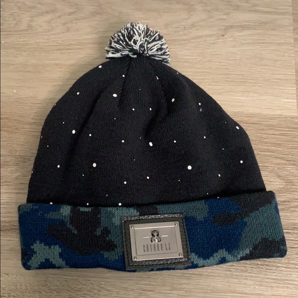 NEW beanie blue camouflage